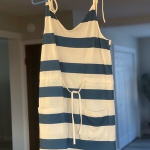 Striped Blue and White Mini Dress
